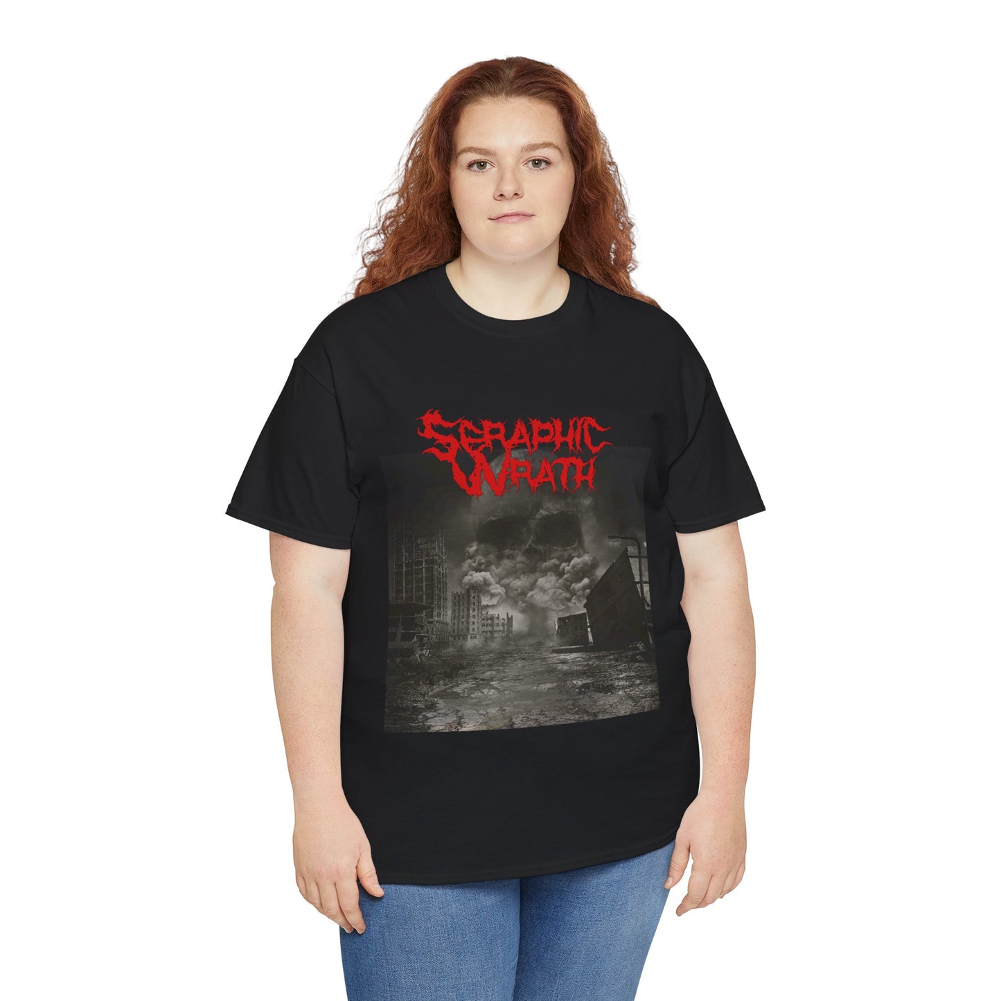 Seraphic Wrath Unisex Heavy Cotton Tee | Edgy Streetwear Apparel