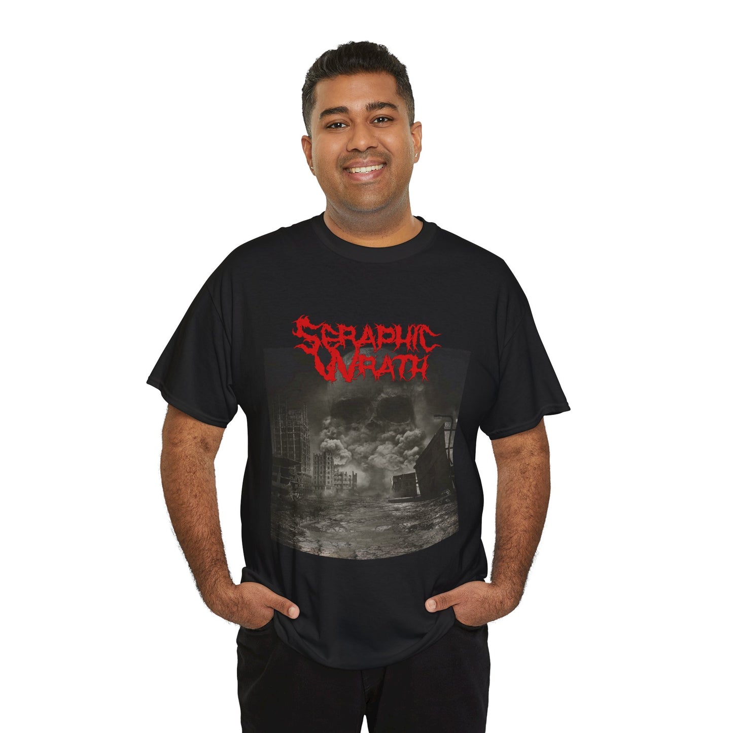 Seraphic Wrath Unisex Heavy Cotton Tee | Edgy Streetwear Apparel