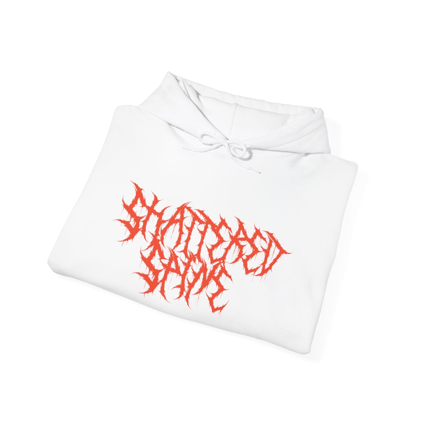 Shattered Spine Hoodie — Graphic Band Logo Sweatshirt