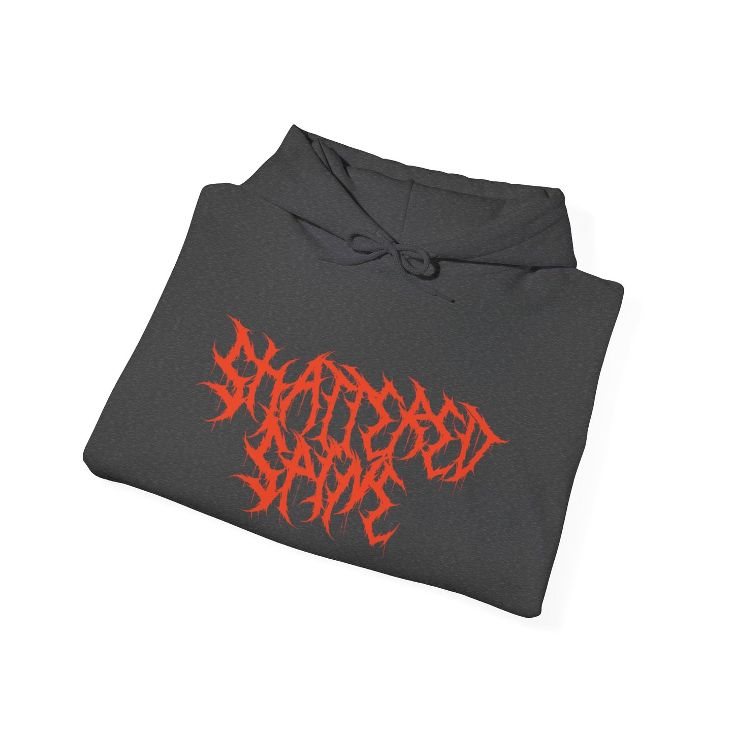 Shattered Spine Hoodie — Graphic Band Logo Sweatshirt