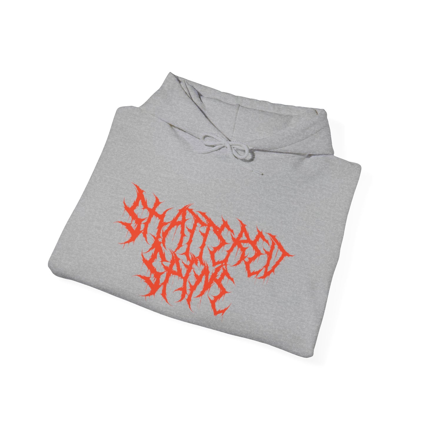 Shattered Spine Hoodie — Graphic Band Logo Sweatshirt