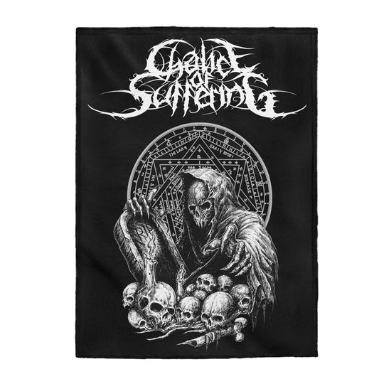 Chalice of Suffering - Velveteen Plush Blanket (Black)